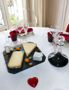 Plateau de fromage Ô FERMIER pour le menu de Saint-Valentin
